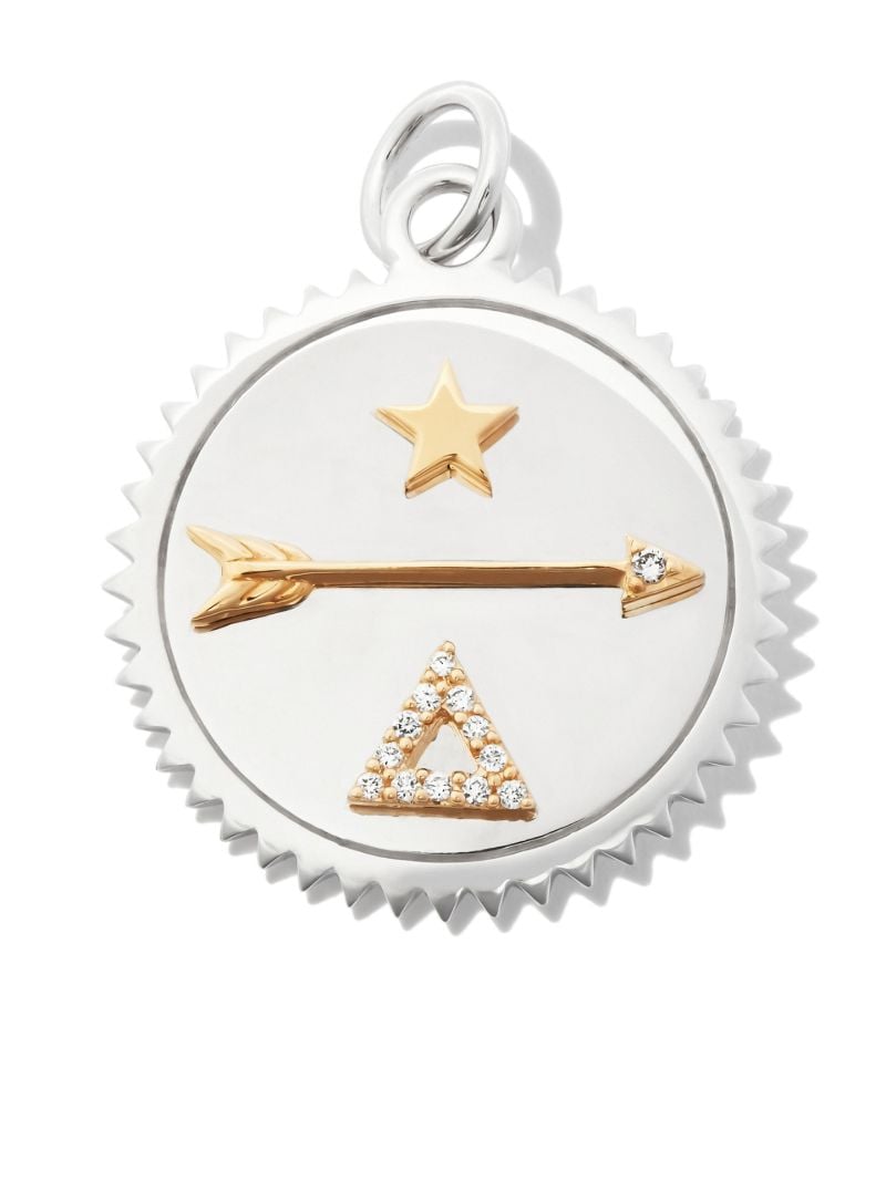 18k White Gold Dream Medium Diamond Medallion Charm