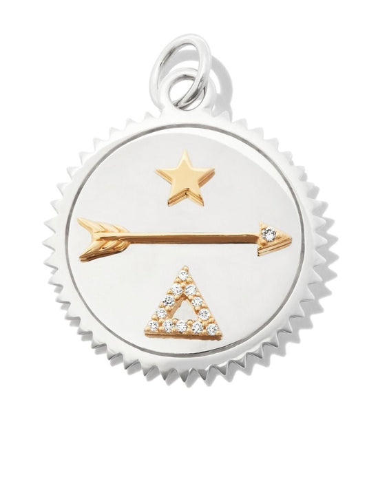18k White Gold Dream Medium Diamond Medallion Charm