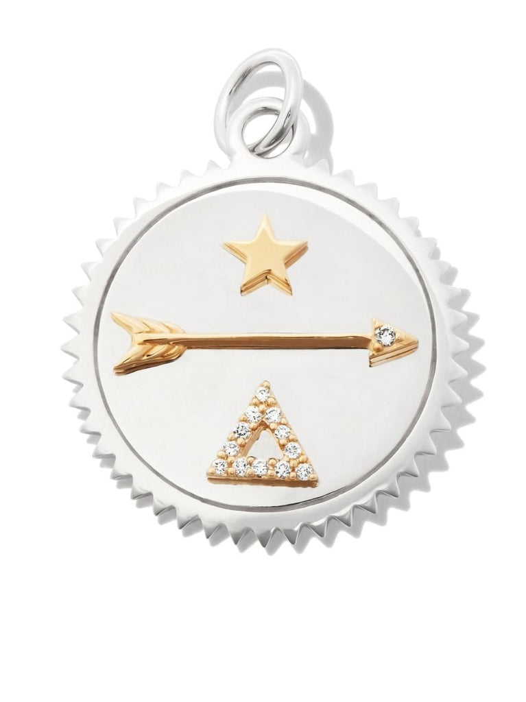 18k White Gold Dream Medium Diamond Medallion Charm