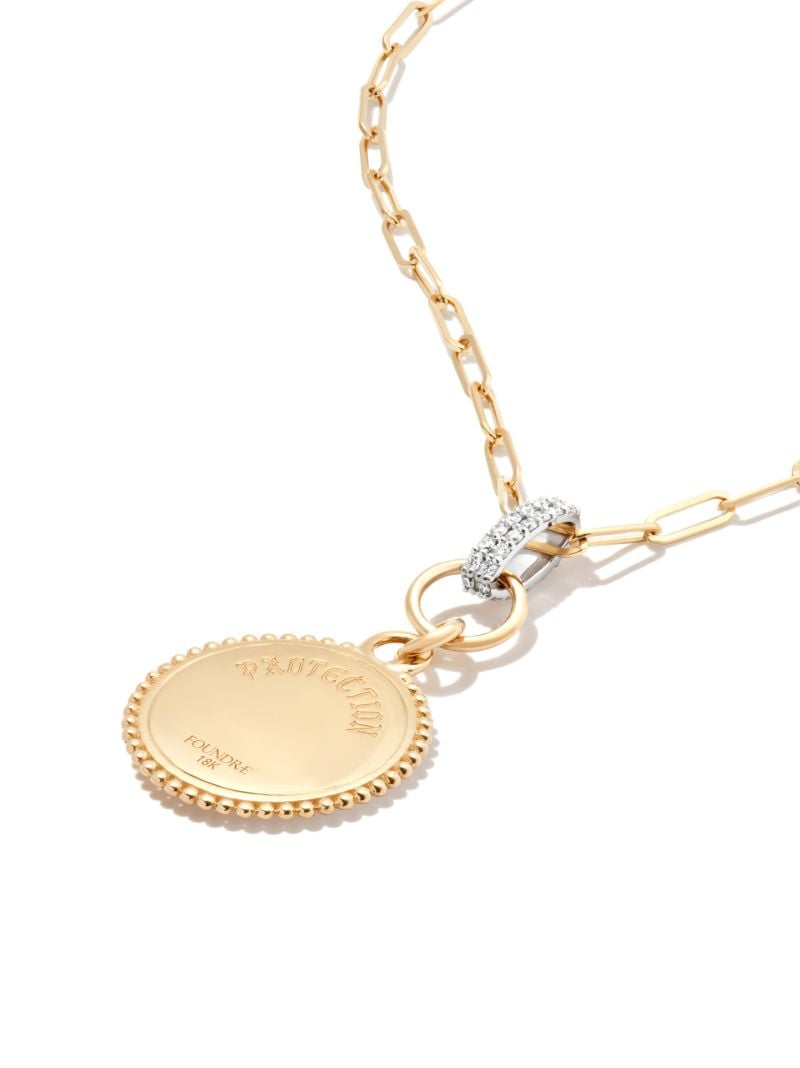 18k Yellow Gold Protection Super Fine Clip Slide Necklace