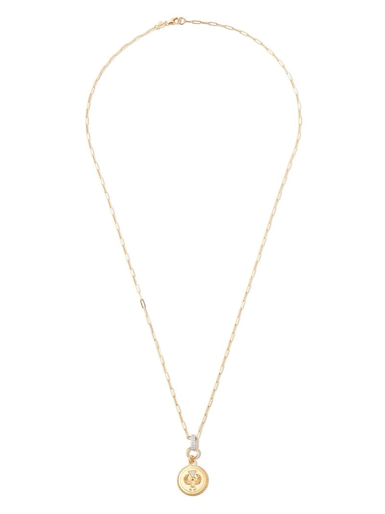 18k Yellow Gold Protection Super Fine Clip Slide Necklace
