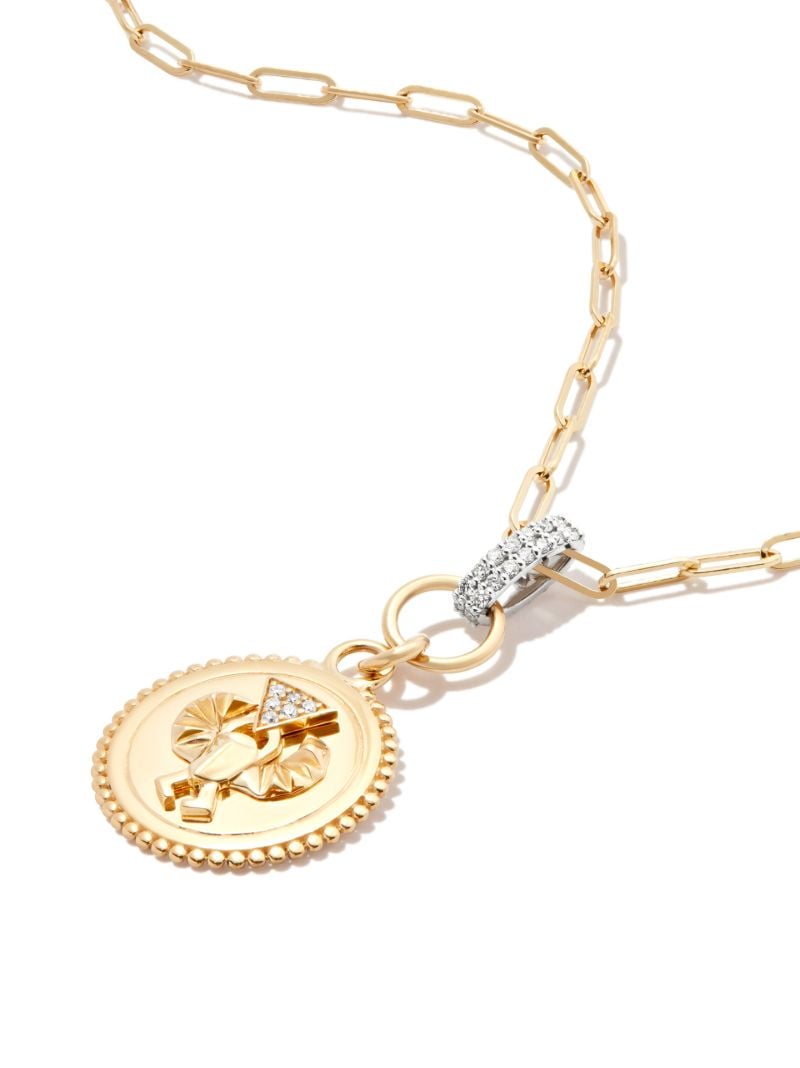 18k Yellow Gold Protection Super Fine Clip Slide Necklace