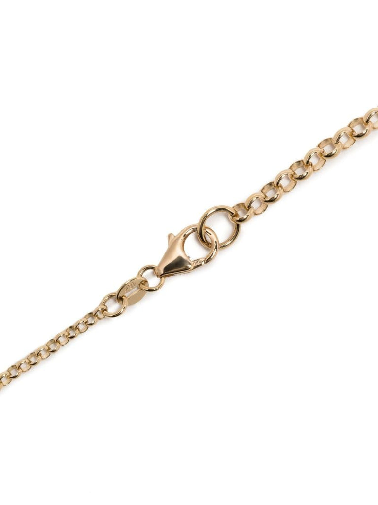 18k Yellow Gold Horseshoe Pendant Diamond Necklace