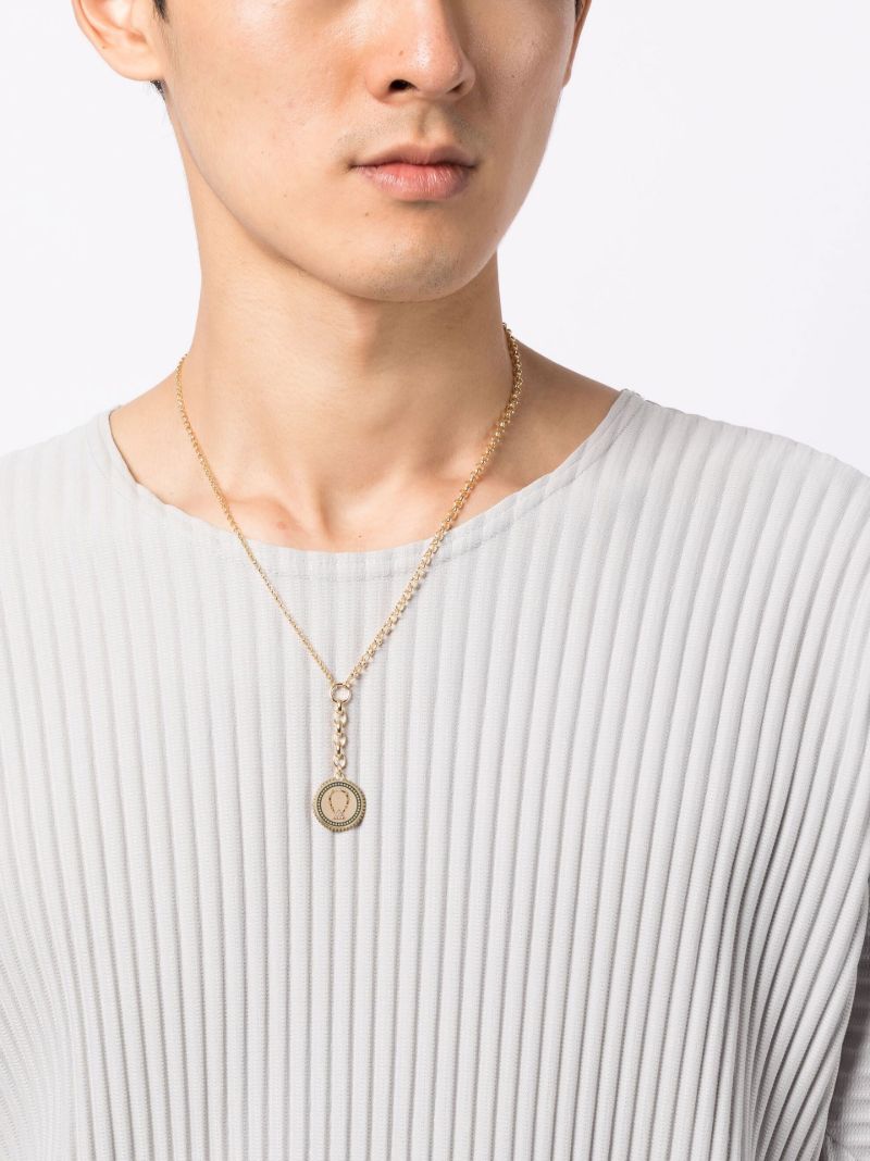 18k Yellow Gold Horseshoe Pendant Diamond Necklace