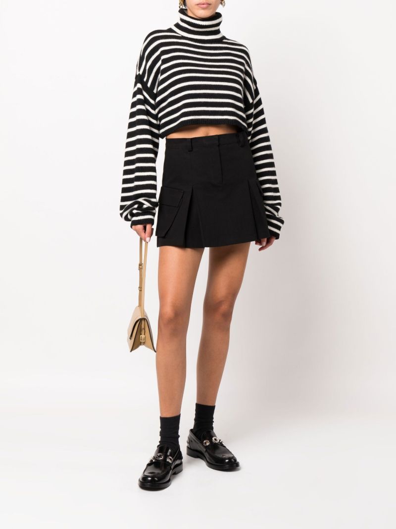 Black Audrey Cargo Mini Skirt