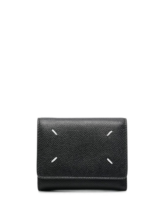 Black Four-stich Wallet