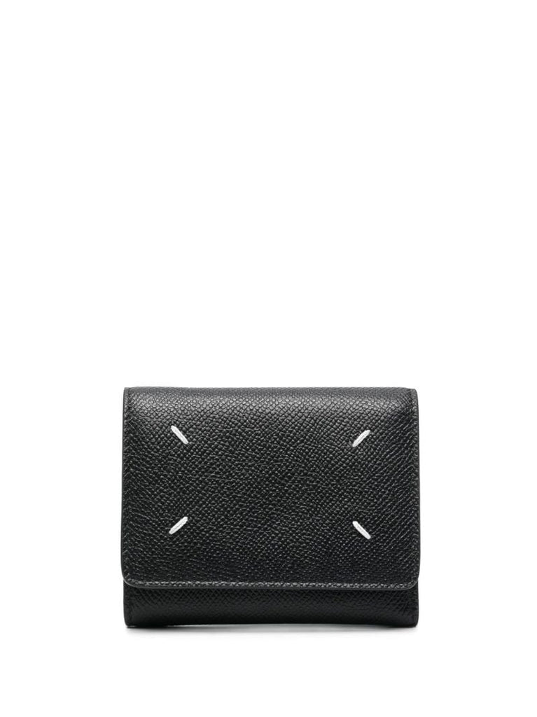 Black Four-stich Wallet