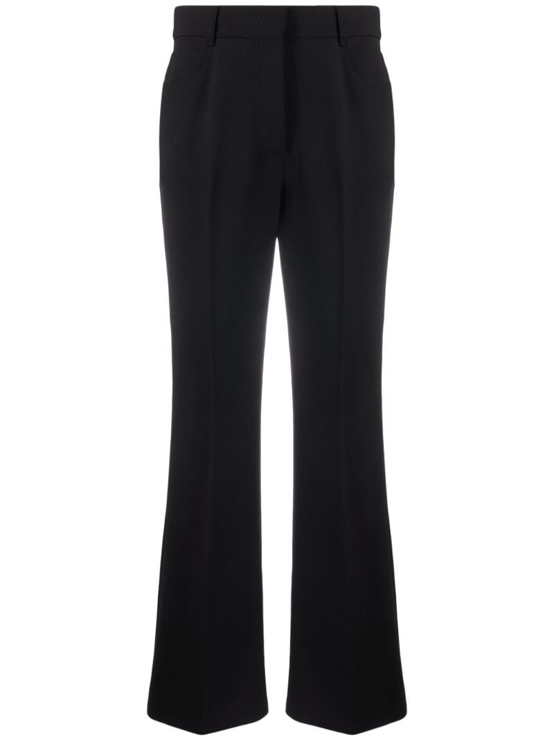 Black High-waisted Flared Trousers