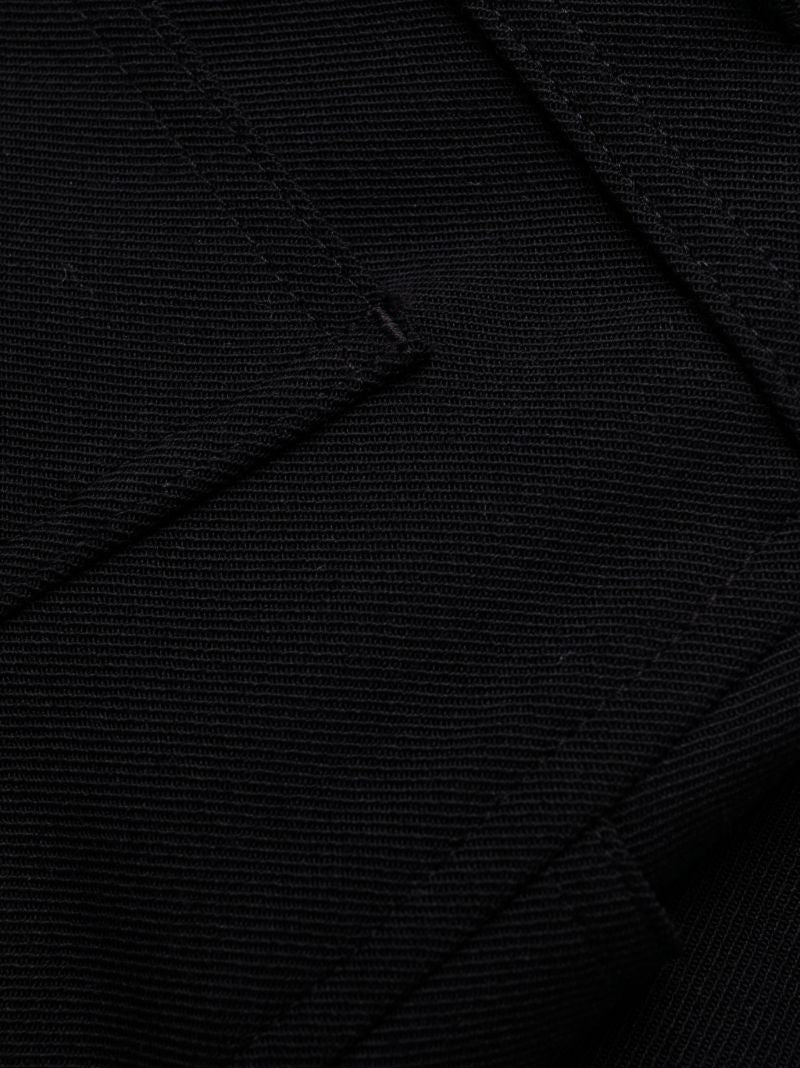 Black High-waisted Flared Trousers