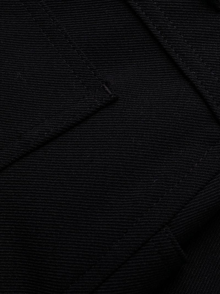 Black High-waisted Flared Trousers