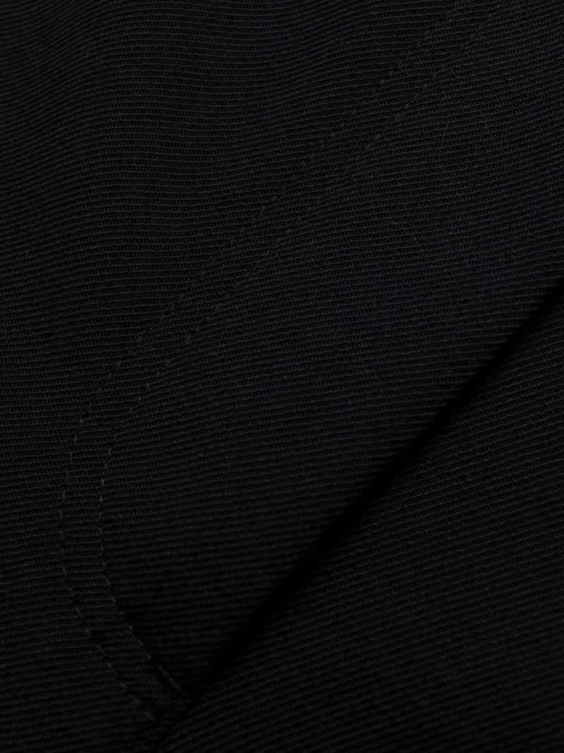 Black High-waisted Flared Trousers