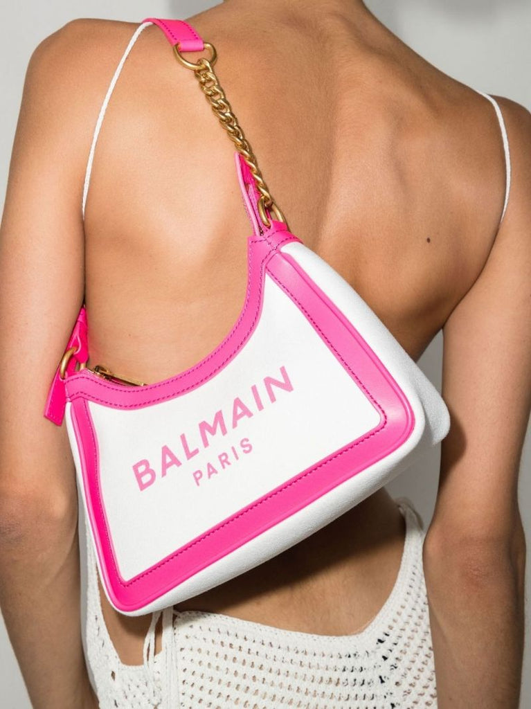 White B-army Canvas Shoulder Bag