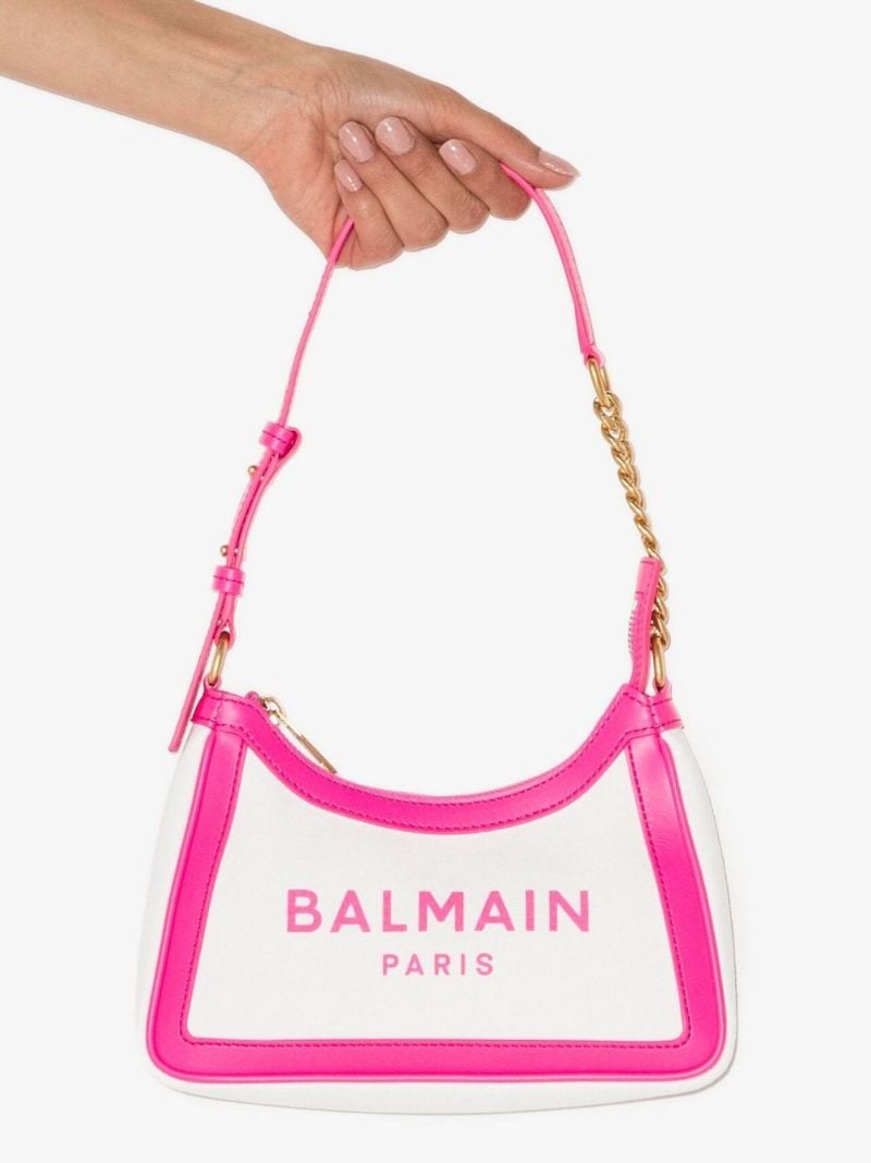 White B-army Canvas Shoulder Bag