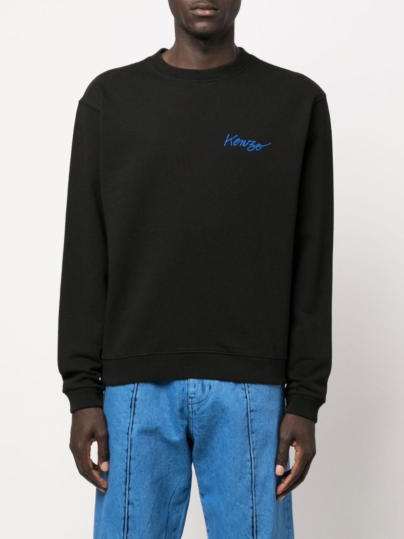 Black Poppy Print Sweatshirt