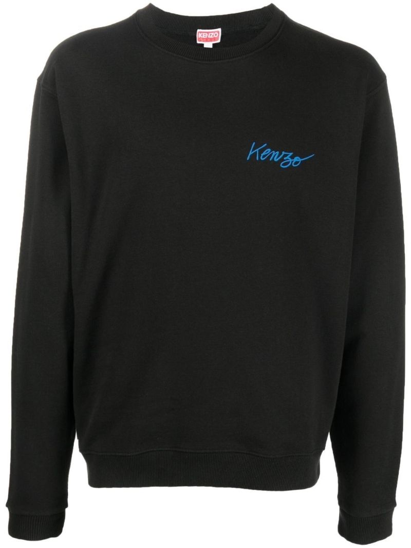 Black Poppy Print Sweatshirt