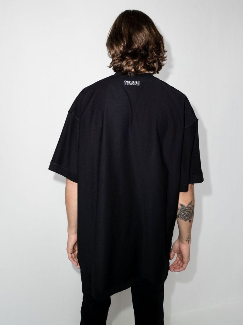Black Inside Out Cotton T-shirt