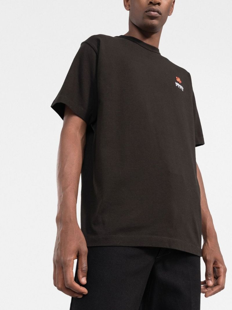 Black Boke Flower Embroidered T-shirt