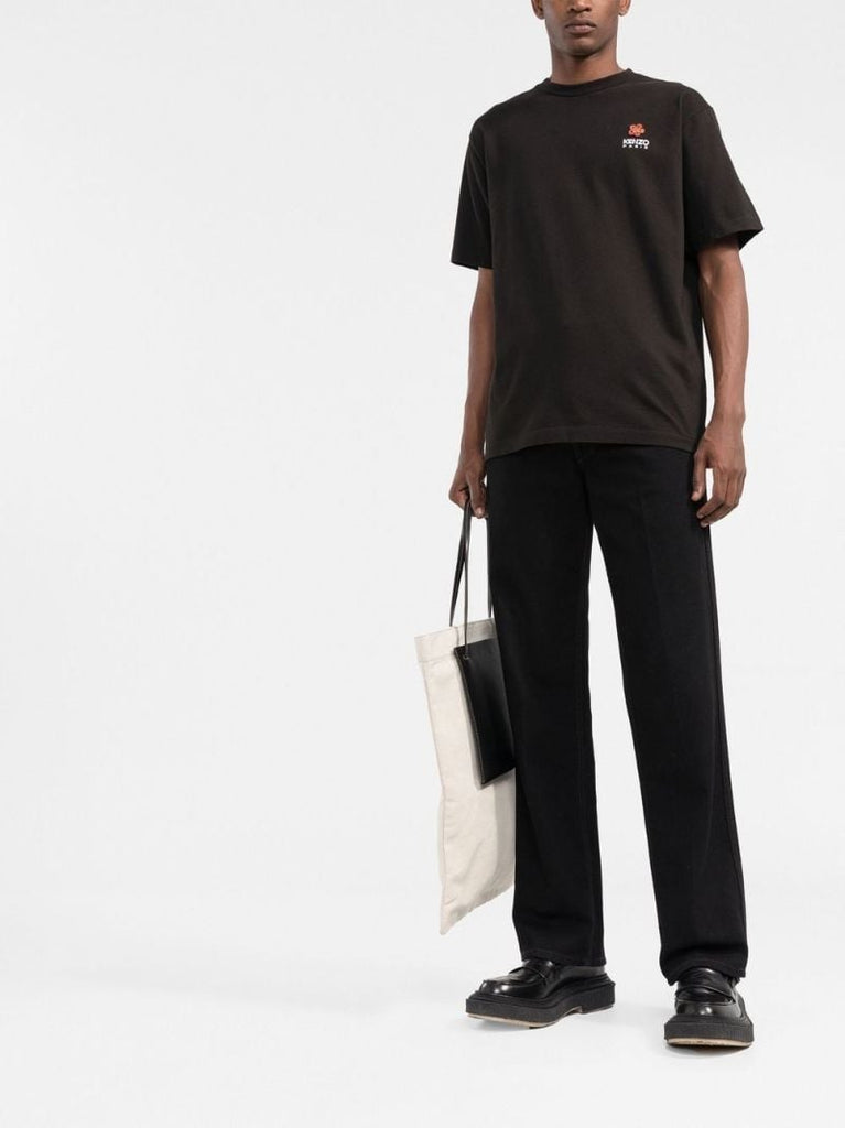 Black Boke Flower Embroidered T-shirt