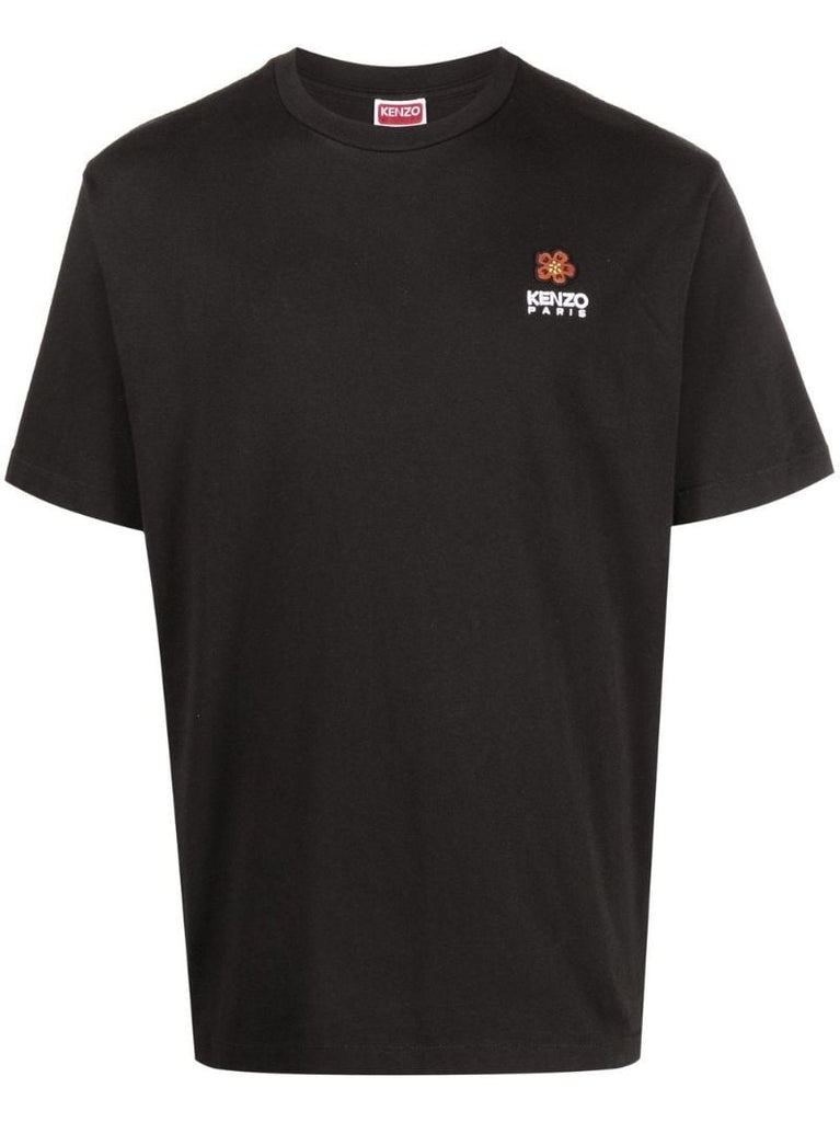 Black Boke Flower Embroidered T-shirt