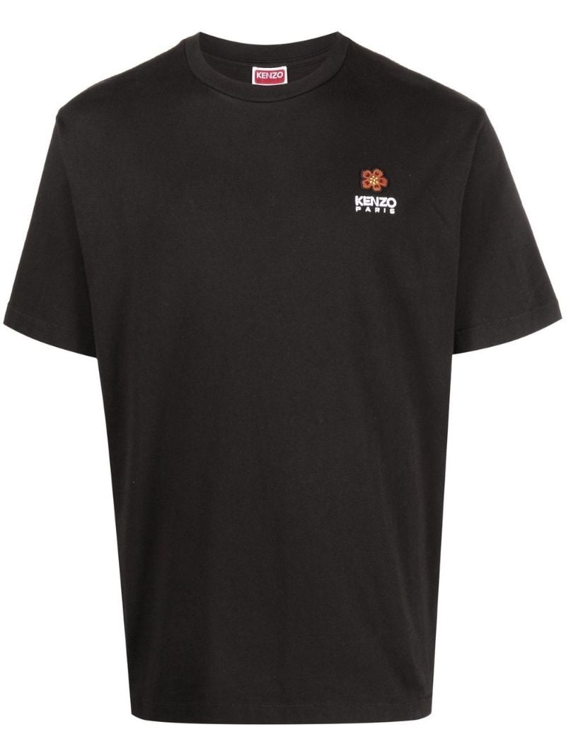 Black Boke Flower Embroidered T-shirt