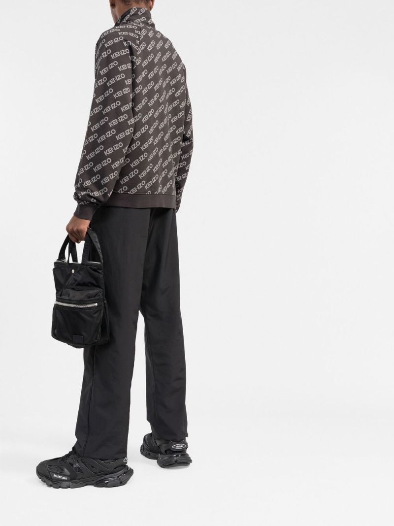Grey Logo Print Zip-up Jacket