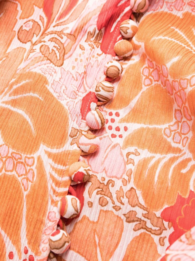Orange Patti Floral Belted Maxi Dress
