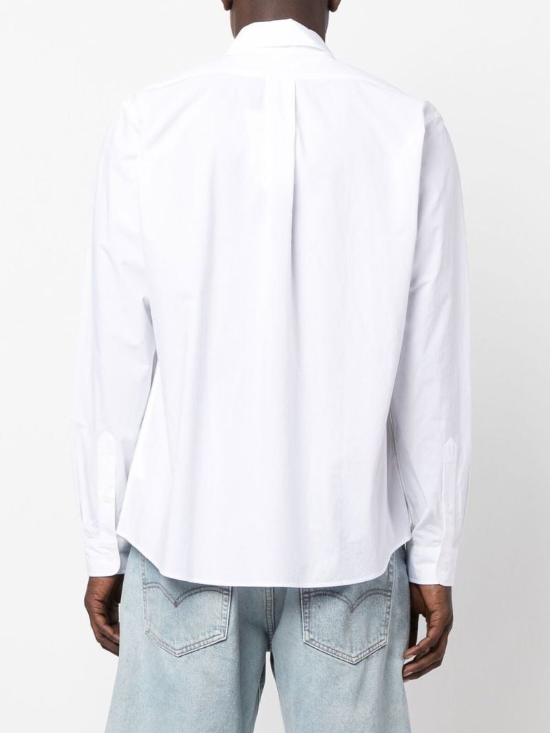 White Boke Flower Cotton Shirt