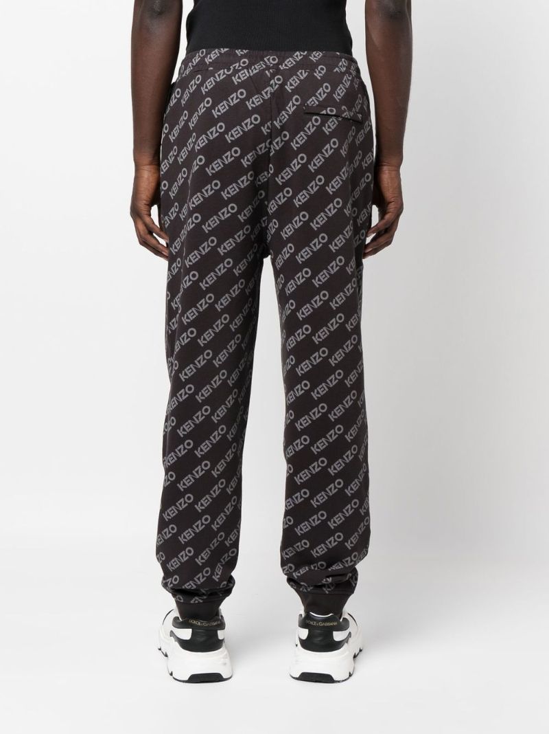 Grey Logo Print Track Pants