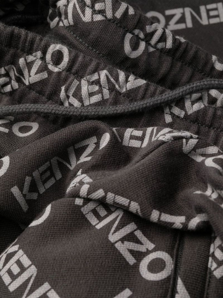 Grey Logo Print Track Pants