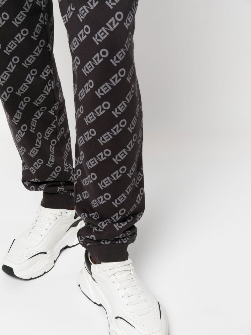 Grey Logo Print Track Pants