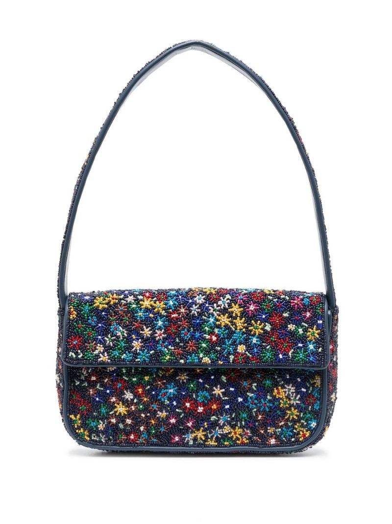 Blue Tommy Beaded Shoulder Bag