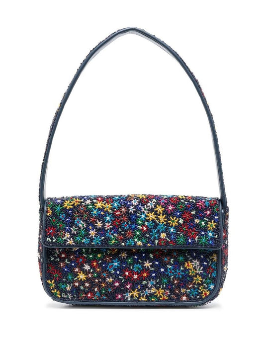 Blue Tommy Beaded Shoulder Bag