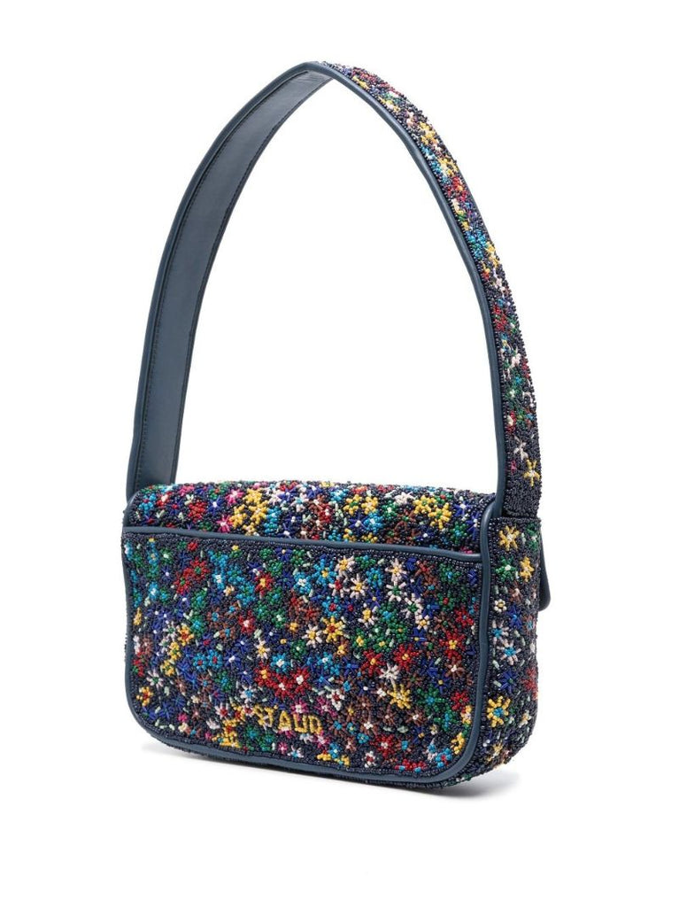 Blue Tommy Beaded Shoulder Bag