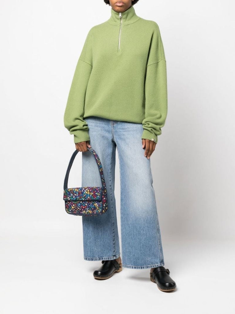 Blue Tommy Beaded Shoulder Bag