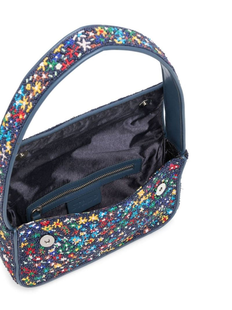 Blue Tommy Beaded Shoulder Bag