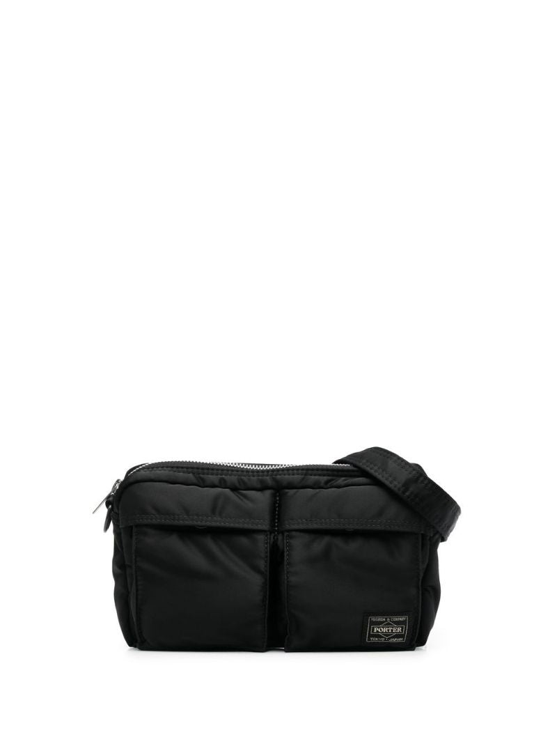 Black Logo Patch Shoulder Bag
