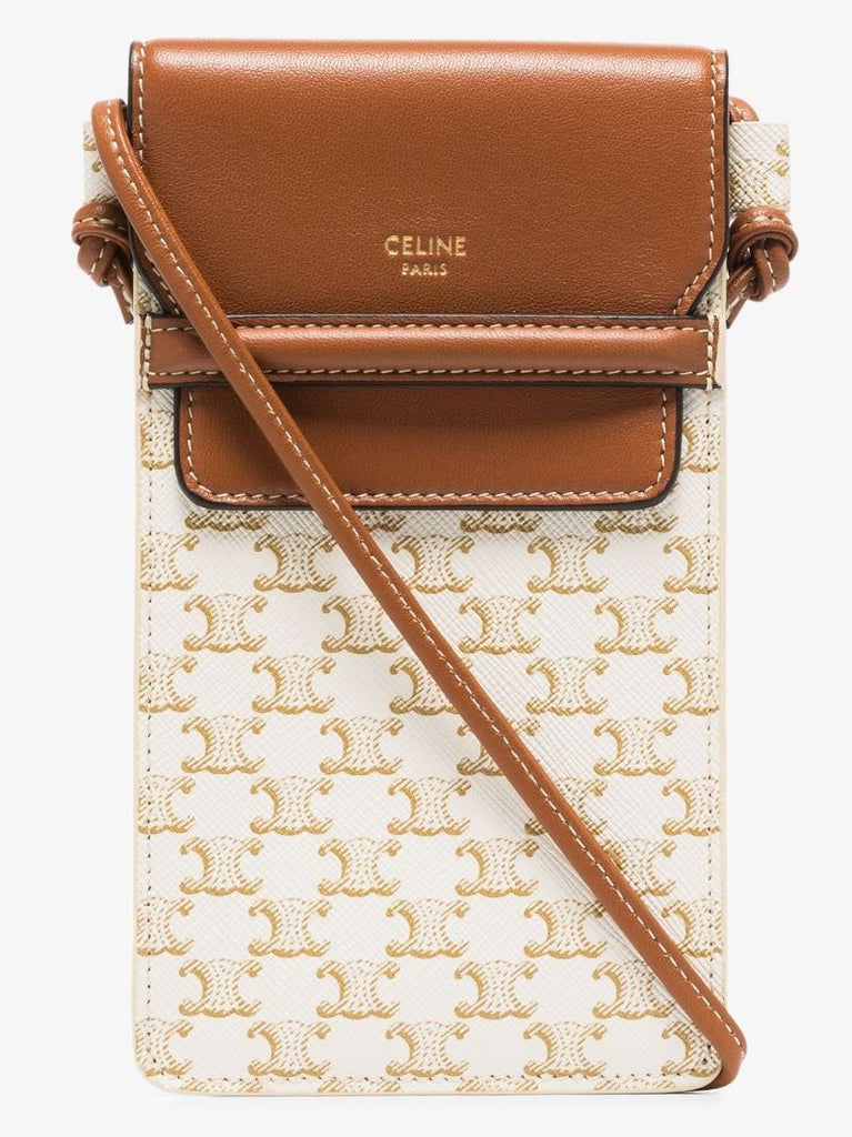 Triomphe Monogram-pattern Phone Pouch