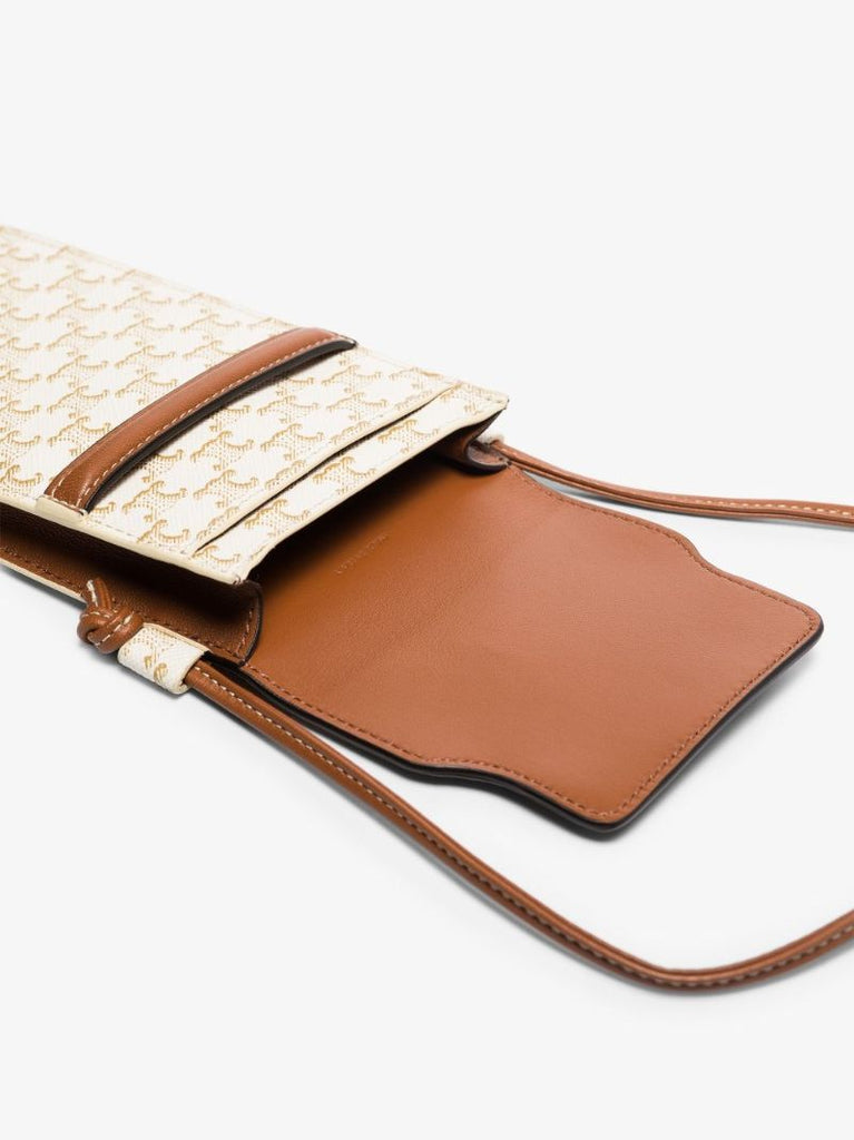 Triomphe Monogram-pattern Phone Pouch