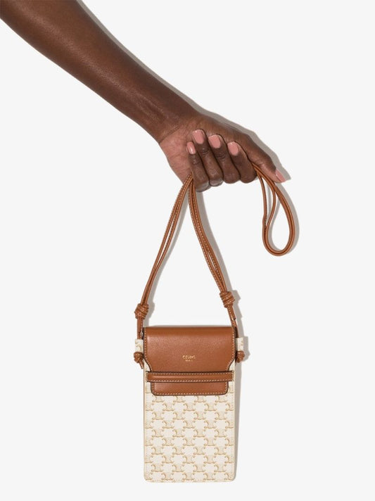 Triomphe Monogram-pattern Phone Pouch