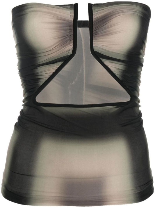 Green Cut-out Prong Top