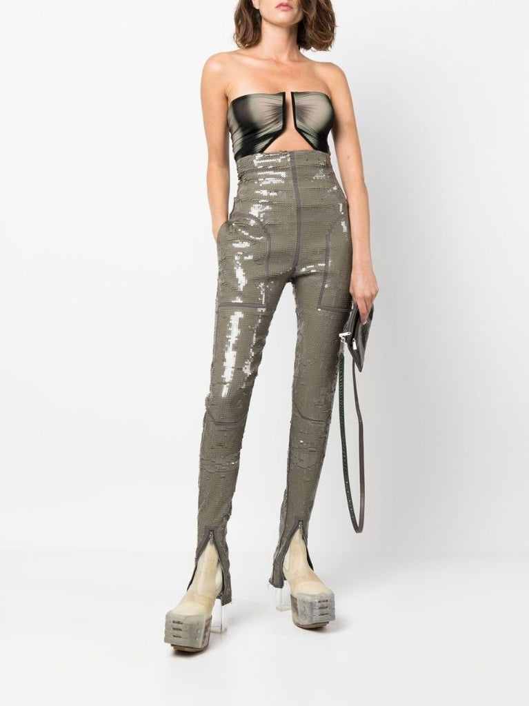 Green Cut-out Prong Top