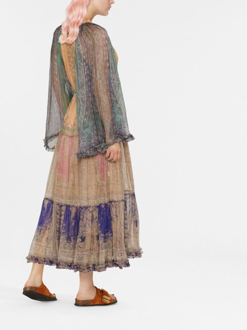 Multicolour Anneke Billow Tiered Midi Dress