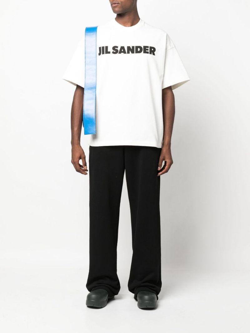 White Logo Cotton T-shirt