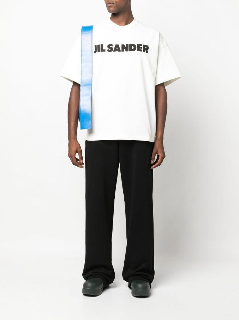 White Logo Cotton T-shirt