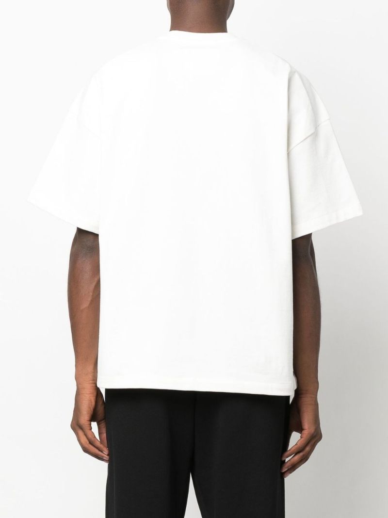 White Logo Cotton T-shirt