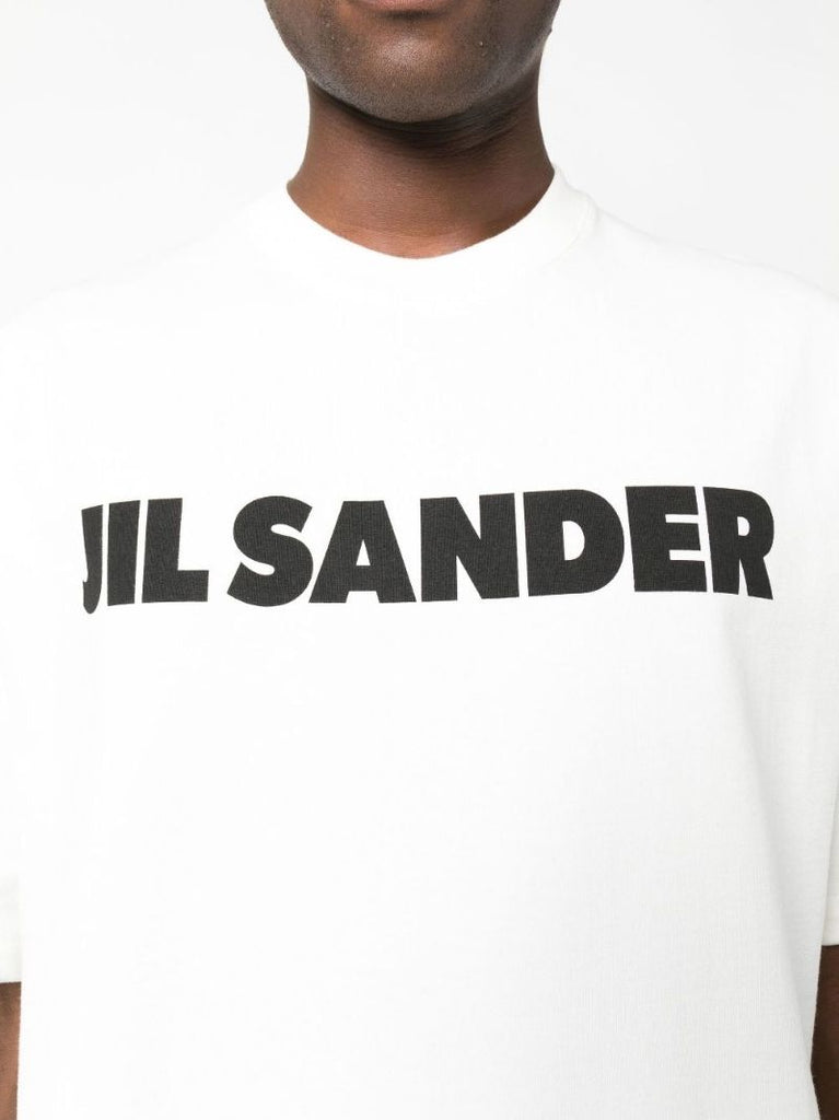 White Logo Cotton T-shirt