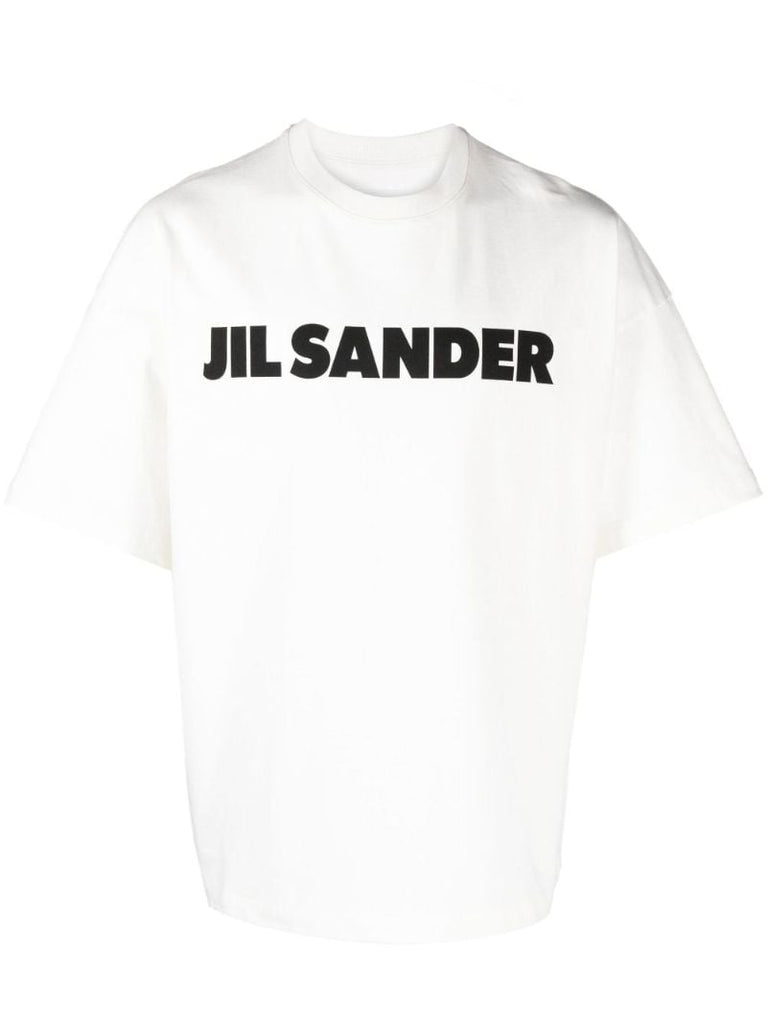 White Logo Cotton T-shirt