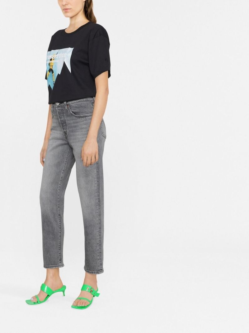 Grey 501 Cropped Jeans