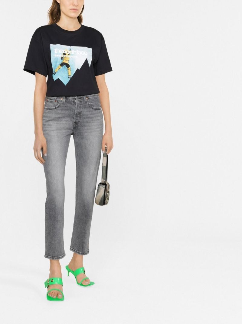 Grey 501 Cropped Jeans