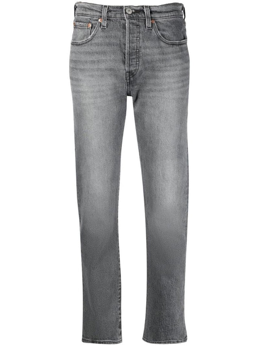 Grey 501 Cropped Jeans